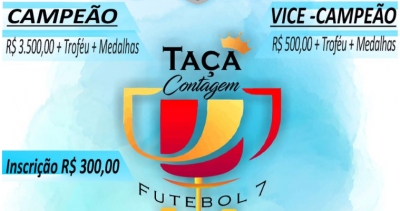 Vai rolar a bola para a 1° Taça Contagem de Futebol 7!