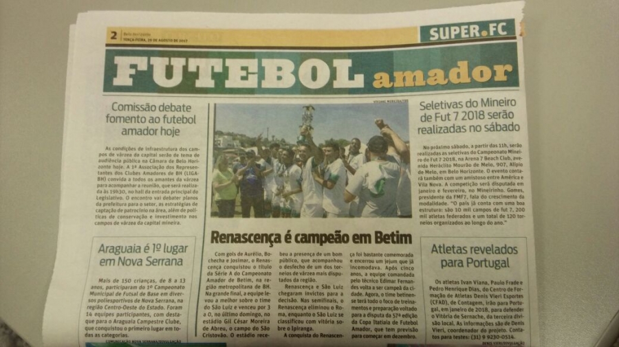 C.R. Direto do ZAPZAP: Edição histórica FC do Super FC Jornal impresso Super Noticia!