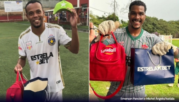 Copa Itatiaia EstrelaBet: Guilherme e Elisson recebem prêmios de melhores em campo nas quartas de final