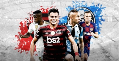 Fábrica de talento$: rivais na semi, Flamengo e Grêmio dividem no Brasil protagonismo com a base