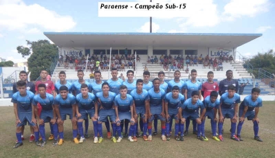 Paraense vence o Palmeiras e conquista  o Campeonato sub-15 de Pará de Minas