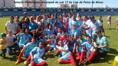 Seleção Pinheirense é bicampeã invicta do sub-17 da Liga de Patos de Minas