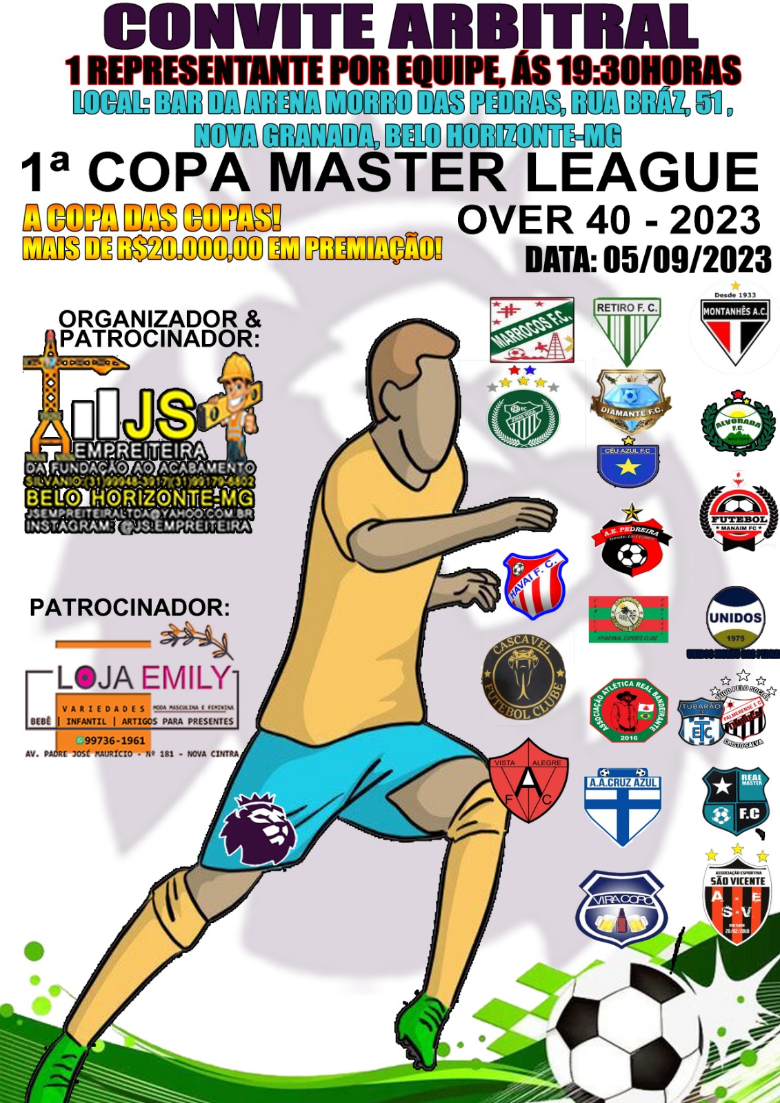 Dois jogos abriram a I Copa do Vale de Futebol Master 40tão neste sábado  (18)