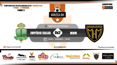 C.R. Direto do ZAPZAP - Campeonato de Futebol Amador de BH 2°Divisão 2020: Império 0x2 MHM