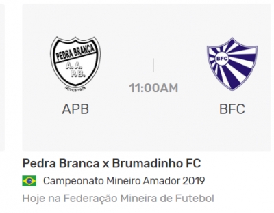 AO VIVO - Pedra Branca vs Brumadinho FC - Campeonato Mineiro Amador
