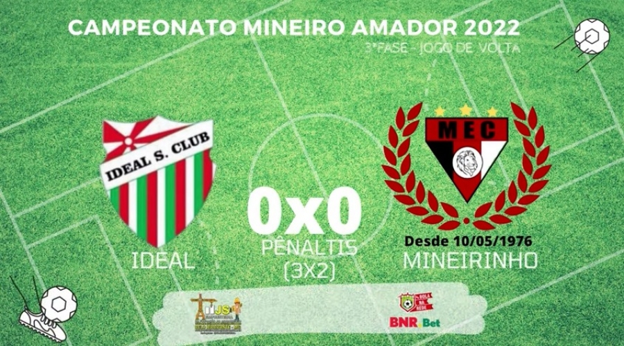 C.R. Direto do ZAPZAP -  Campeonato Mineiro Amador 2022: Ideal 0x0 Mineirinho (Pênaltis: Ideal 3x2 Mineirinho)