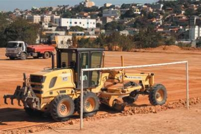 Campo do Alterosas está em fase final de terraplanagem