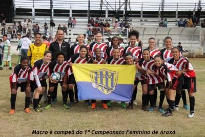 Macro conquista o título do 1º Campeonato de Futebol Feminino de Araxá