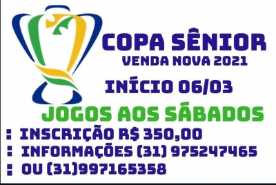 Copa do BRASIL Senior Venda Nova BH 2021 - Informações