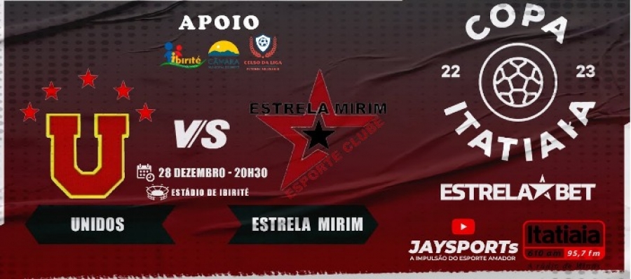 C.R. Direto do ZAPZAP - AO VIVO - COPA ITATIAIA ESTRELA BET - UNIDOS DO SUSSEGO x ESTRELA MIRIM