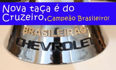 Cruzeiro recebe a taça de campeão brasileiro junto à sua torcida, domingo, no Mineirão