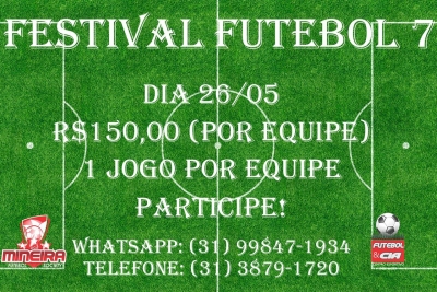 FUT7 – Atenção Galera! O segundo festival futebol 7 do ano já tem data marcada!