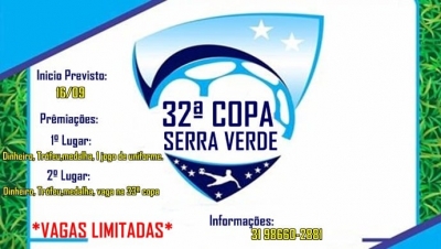 32ª Copa Serra Verde (BH) - Informações!
