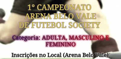 1ª Campeonato ARENA Belo Vale FUT7 - Informações!
